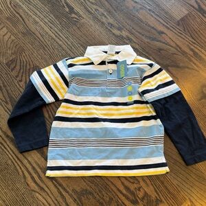 Gymboree Striped Polo - Blue, Yellow, Black